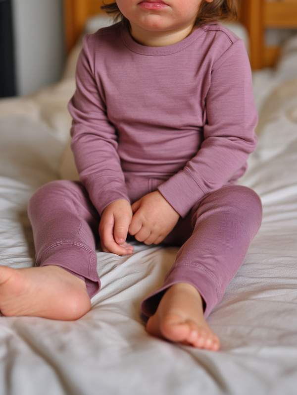 Wollen baby- kindertrui - Merinowol - Lavender Mist