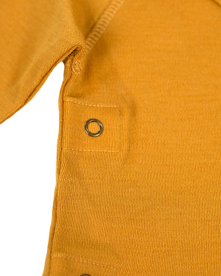 Baby wollen overslagtrui – Merinowol - Harvest Gold