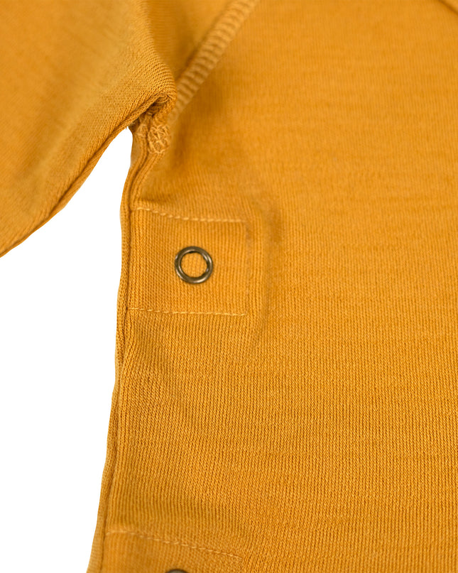 Baby wollen overslagtrui – Merinowol - Harvest Gold