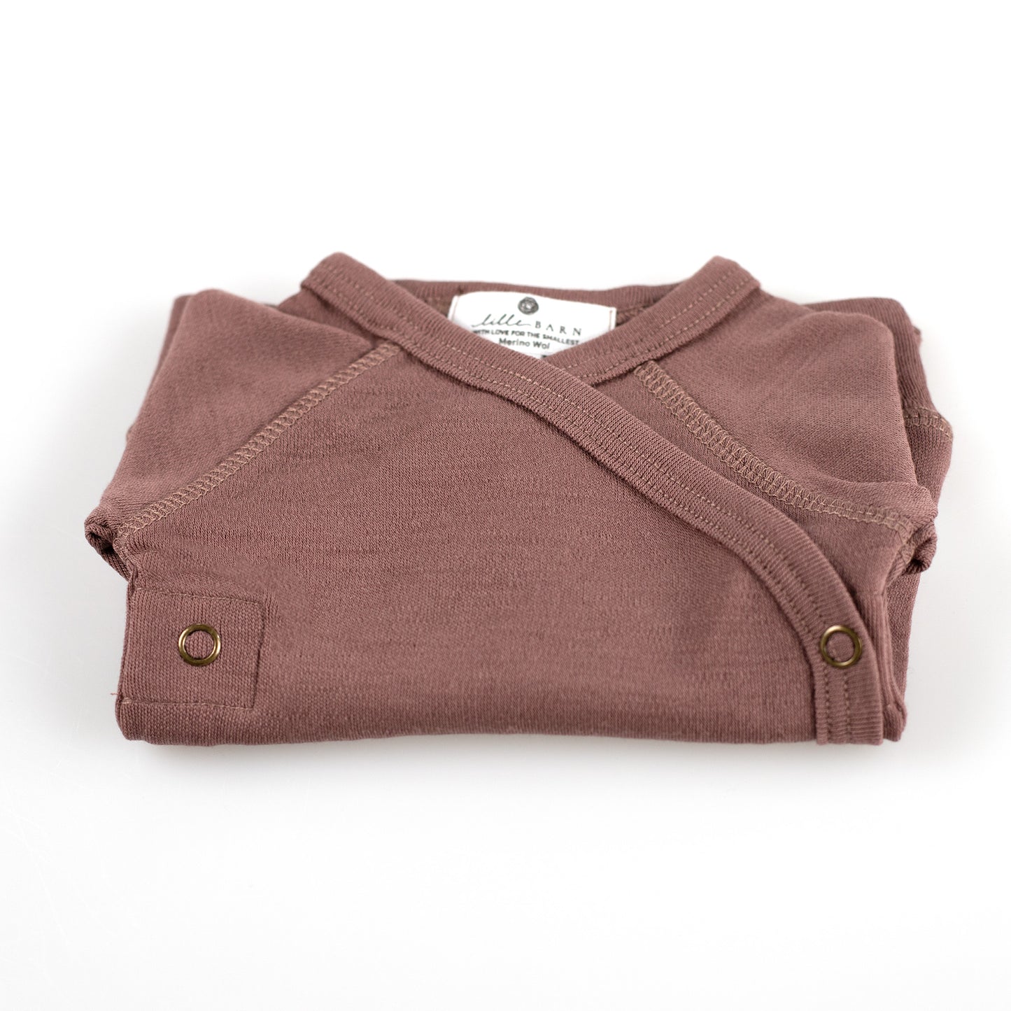 Wickelpullover aus Babywolle – Merinowolle - Twilight Mauve