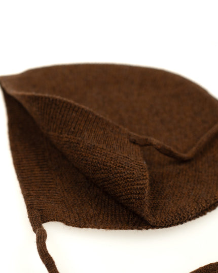 Wollen Strikmuts Baby Gebreid - Merinowol - Brunette