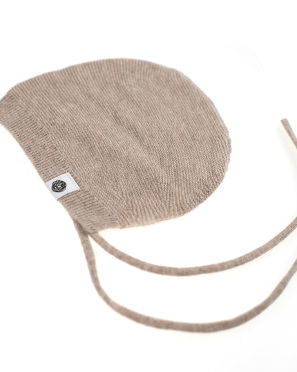 Wollen Strikmuts Baby Gebreid - Merinowol - Cobble