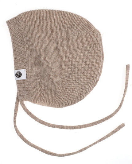 Wollen Strikmuts Baby Gebreid - Merinowol - Cobble