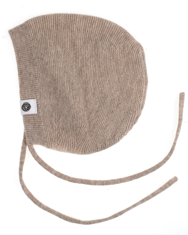 Wollen Strikmuts Baby Gebreid - Merinowol - Cobble