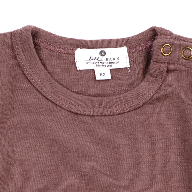 Wollen Baby- en kindertrui / long sleeve shirt – Merinowol - Twilight mauve - Lille Barn - With ♥ for the smallest
