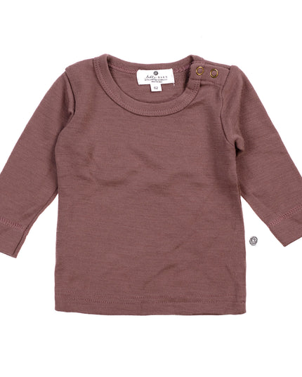 Wollen Baby- en kindertrui / long sleeve shirt – Merinowol - Twilight mauve - Lille Barn - With ♥ for the smallest