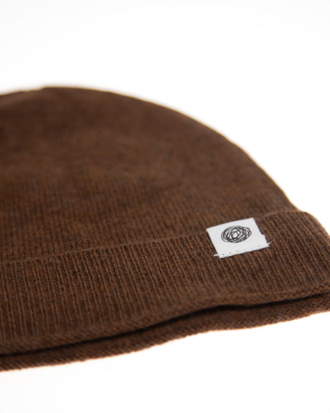 Wollen Baby Muts Gebreid - Merinowol - Brunette