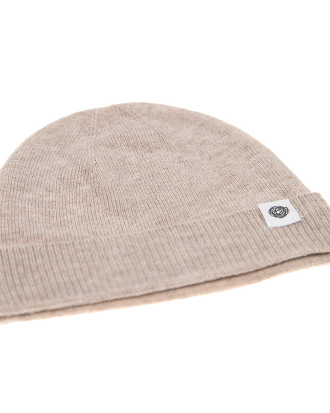 Wollen Baby Muts Gebreid - Merinowol - Garlic