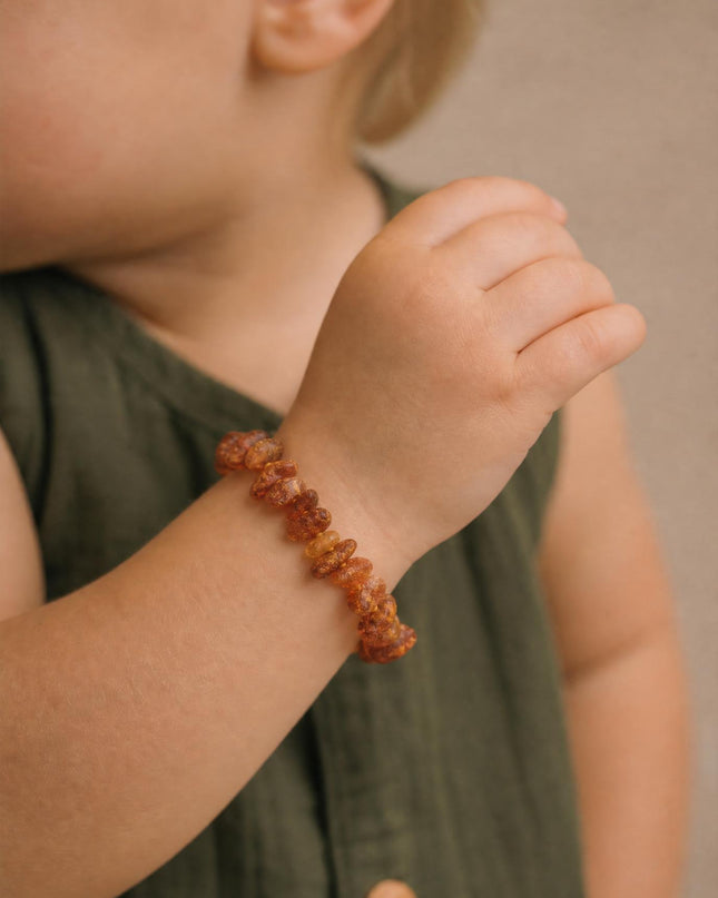 Baby/Kind - Bernsteinarmband - Chips - Rohperlen - 14 cm