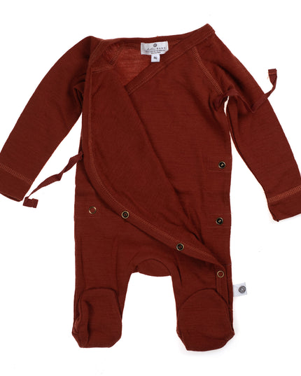 Wollen boxpakje / kruippakje – merino wol - Burnt henna - Lille Barn - With ♥ for the smallest