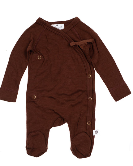 Wollen boxpakje / kruippakje – merino wol - Chocolate fondant - Lille Barn - With ♥ for the smallest