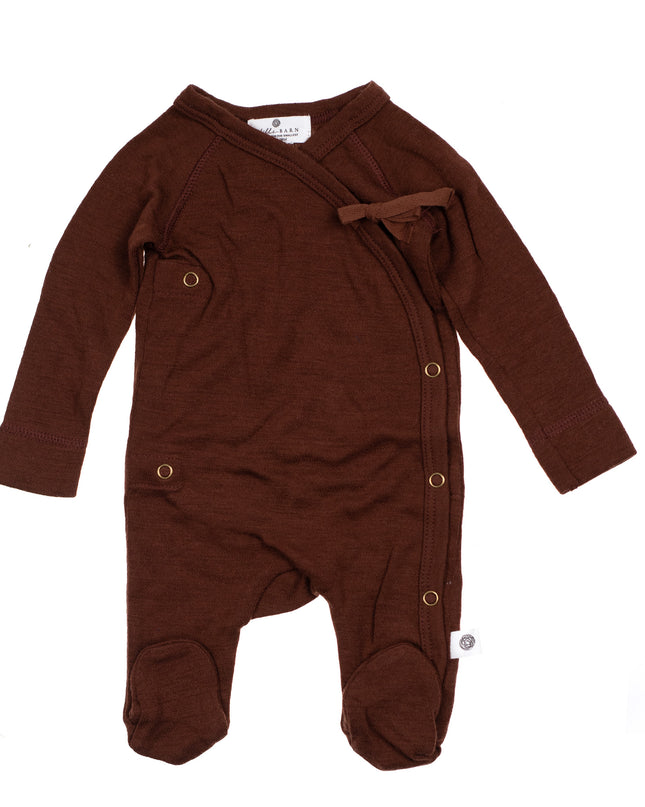 Wollen boxpakje / kruippakje – merino wol - Chocolate fondant - Lille Barn - With ♥ for the smallest