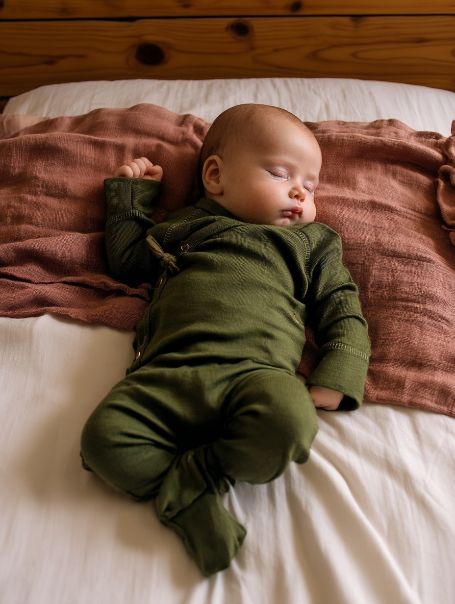 Woolen playsuit / romper suit – Merino wool - Rifle Green