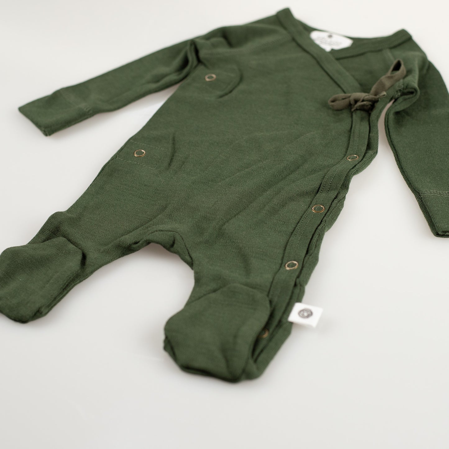 Woolen playsuit / romper suit – merino wool - Rifle Green