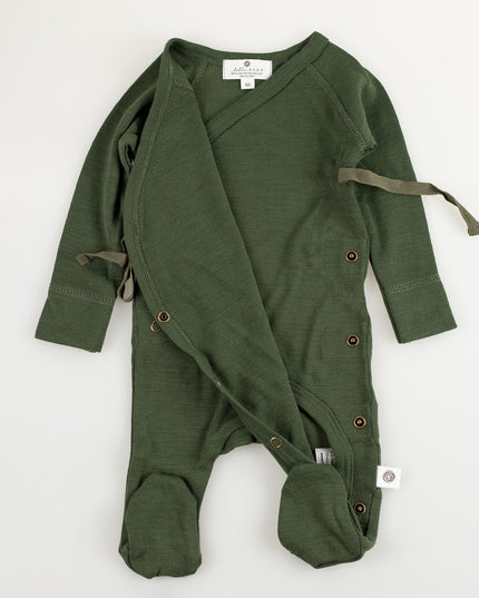 Woolen playsuit / romper suit – merino wool - Rifle Green
