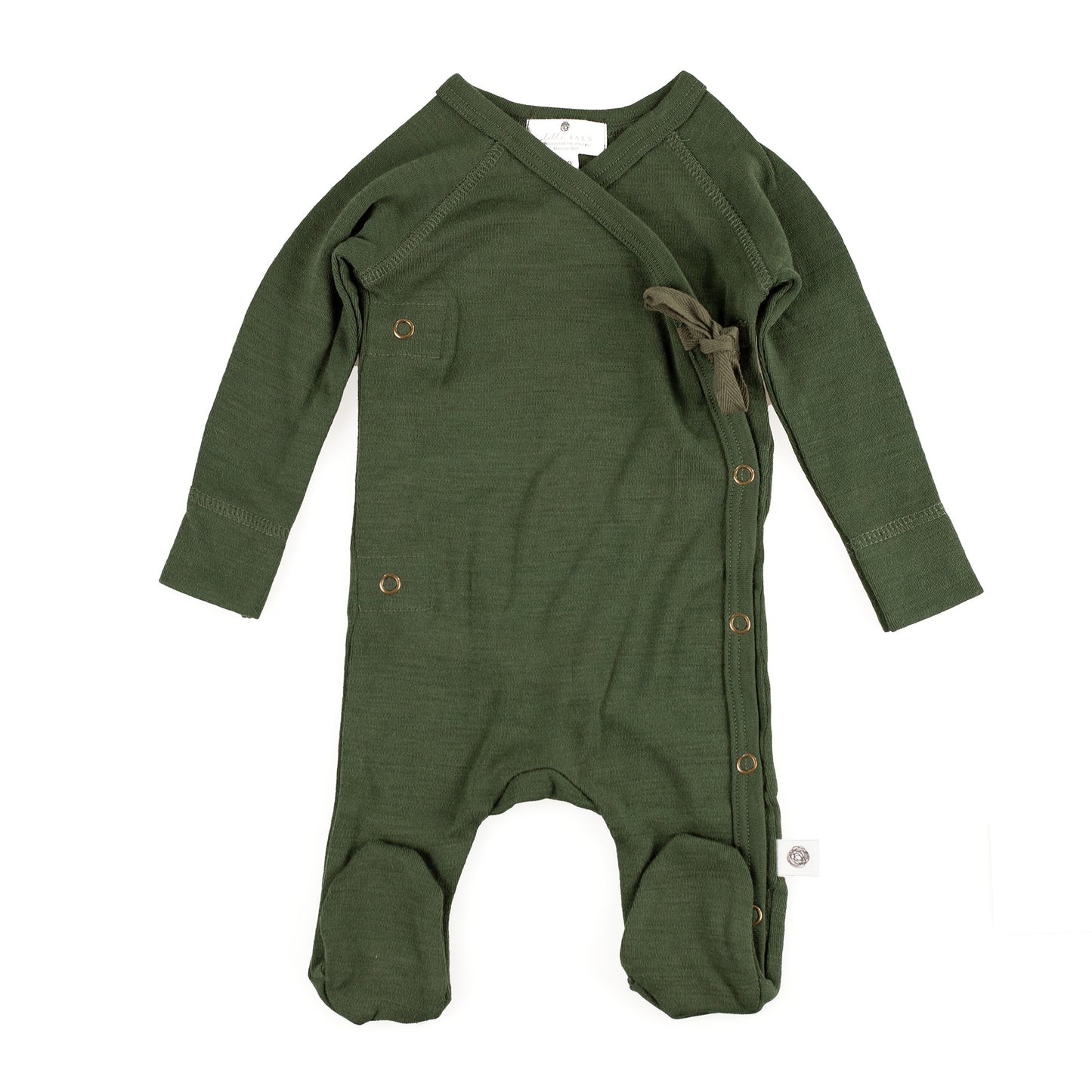 Woolen playsuit / romper suit – merino wool - Rifle Green