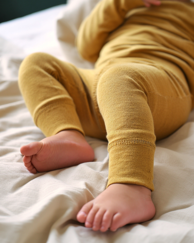 Wollen Baby- kinderbroek - Merinowol - Harvest Gold