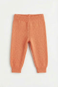 Merinowol gebreid baby broekje - Peach Fuzz
