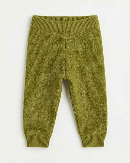 Baby-Strickhose aus Merinowolle - Gurke