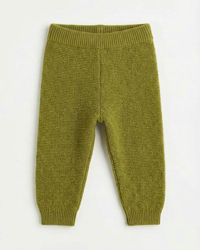 Baby-Strickhose aus Merinowolle - Gurke