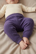 Merinowol gebreid baby broekje - Violet