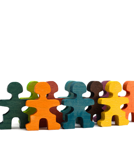 Houten speelgoed - Stapel Poppetjes / acrobaatjes - Montessori - Open einde speelgoed - Lille Barn - With ♥ for the smallest