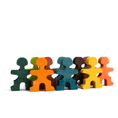 Houten speelgoed - Stapel Poppetjes / acrobaatjes - Montessori - Open einde speelgoed - Lille Barn - With ♥ for the smallest