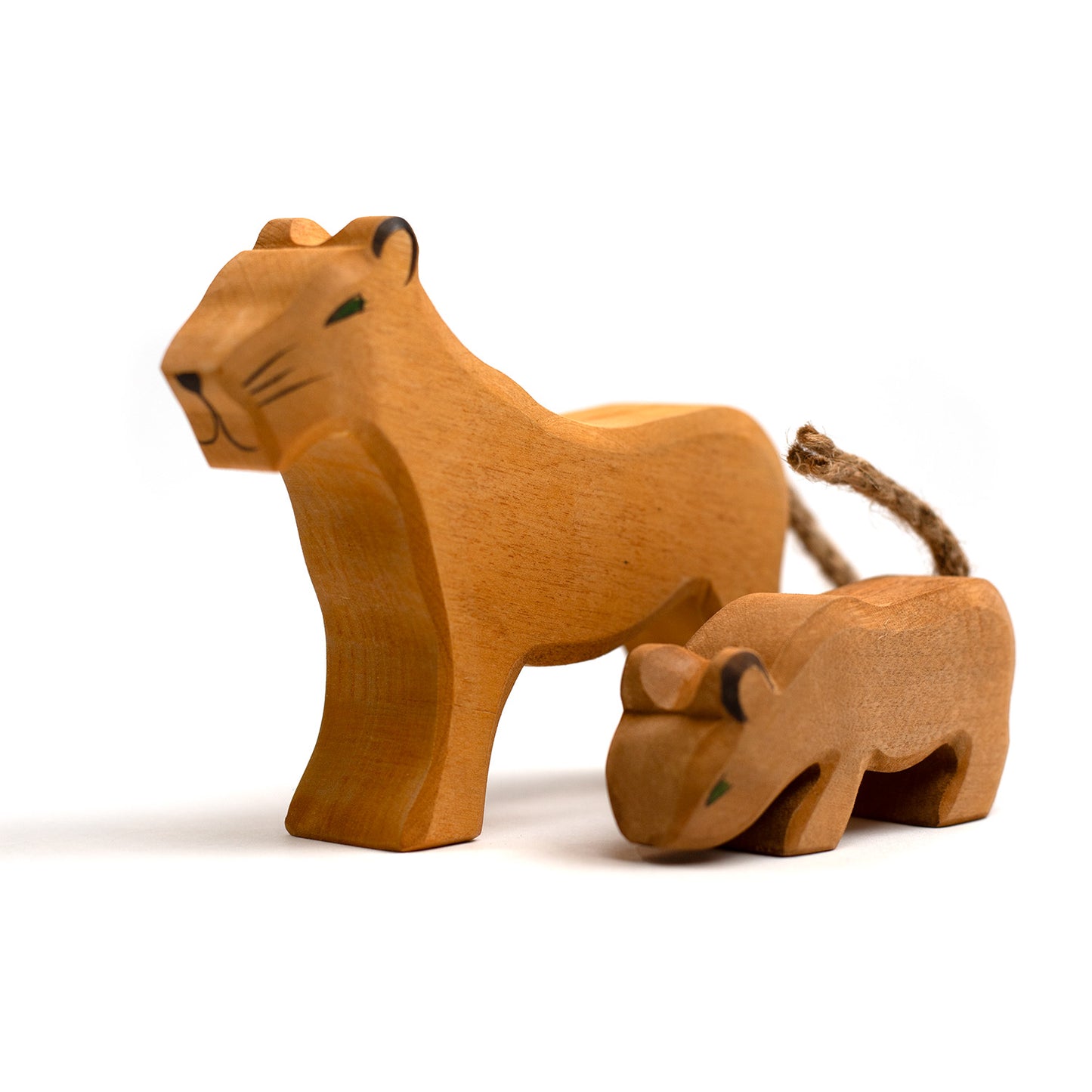 Houten speelgoed dieren - Moeder en baby leeuw - Montessori - Open einde speelgoed - Lille Barn - With ♥ for the smallest