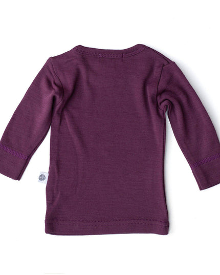 Wollen Baby trui / long sleeve shirt – Merinowol - Crushed violets - Lille Barn - With ♥ for the smallest