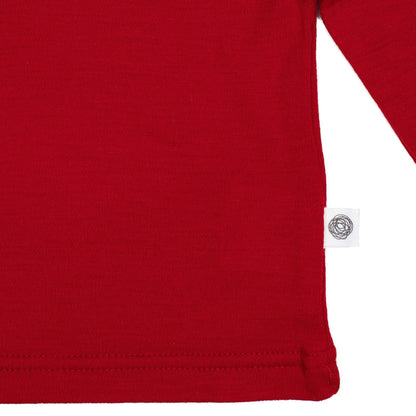 Wollen Baby trui / long sleeve shirt – Merinowol - Savvy red - Lille Barn - With ♥ for the smallest