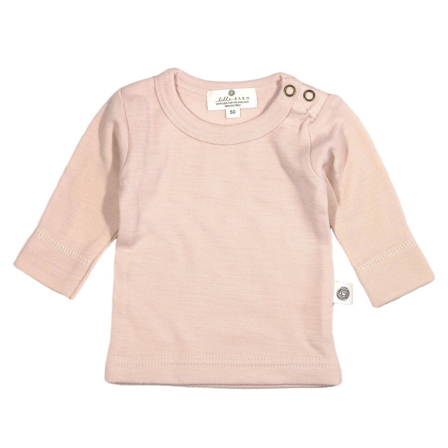 Wollen Baby trui / long sleeve shirt – merinowol - Sepia rose - Lille Barn - With ♥ for the smallest