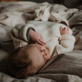 Uldent Baby / Nyfødt vest - merinould fleece - Naturel - Lille Barn - With ♥ for the smallest