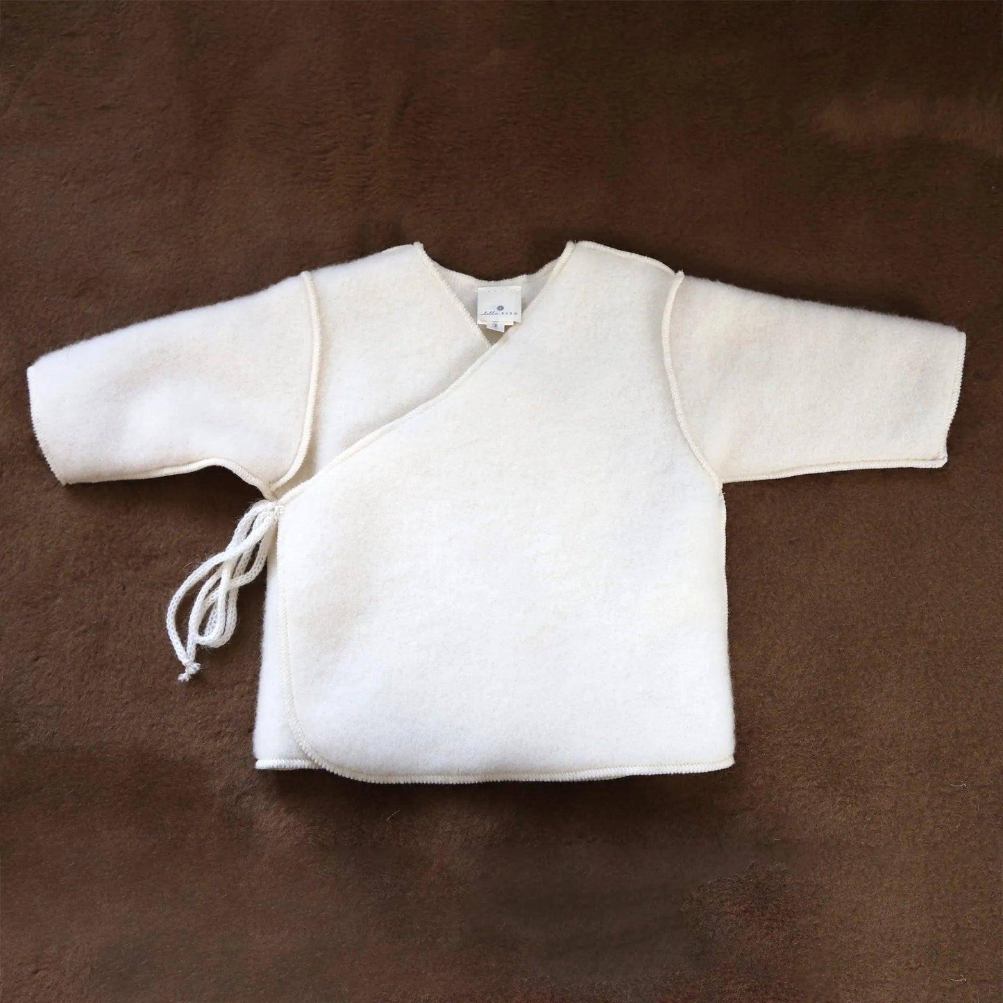 Wollen Baby / Newborn vestje - merinowol fleece - Naturel - Lille Barn - With ♥ for the smallest