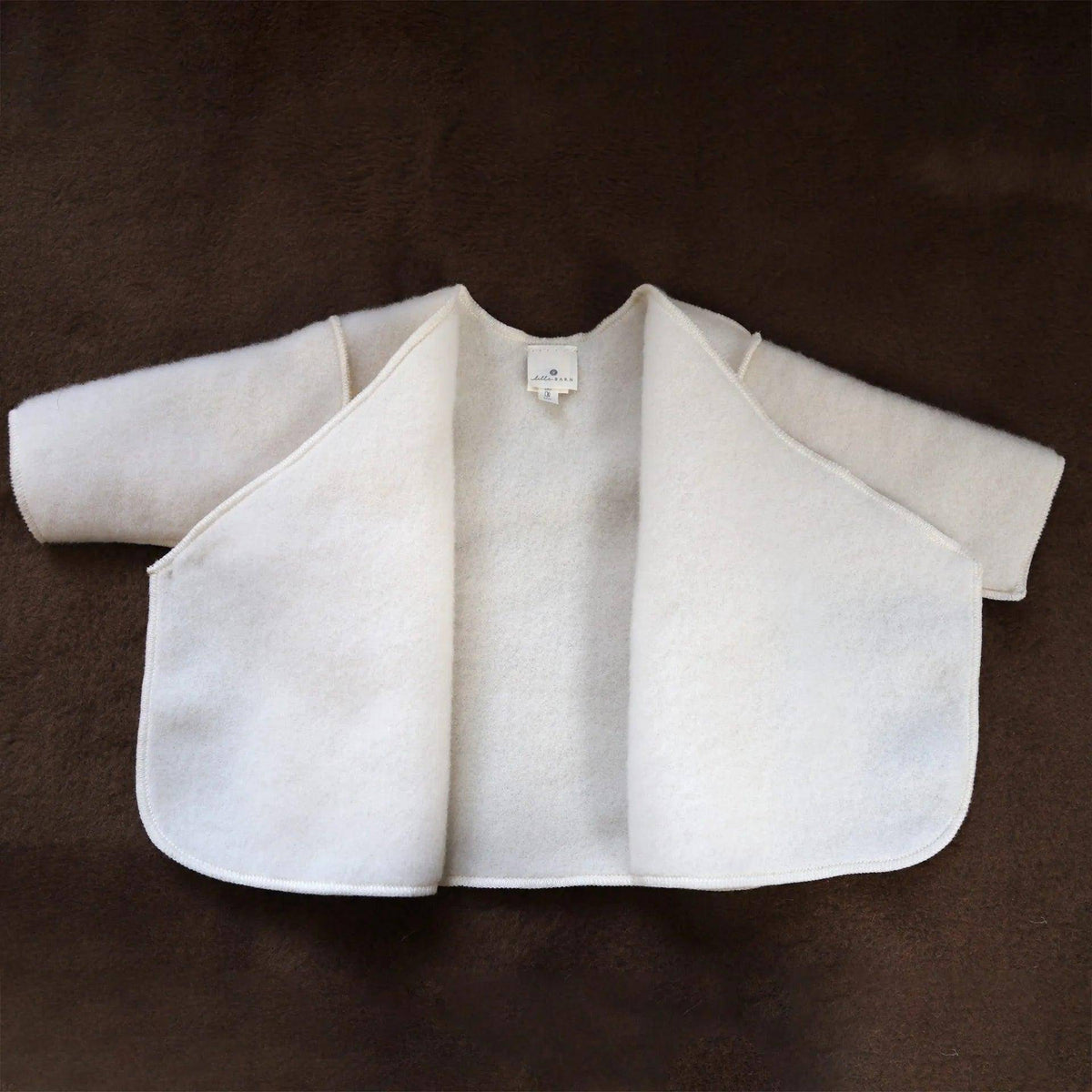 Uldent Baby / Nyfødt vest - merinould fleece - Naturel - Lille Barn - With ♥ for the smallest