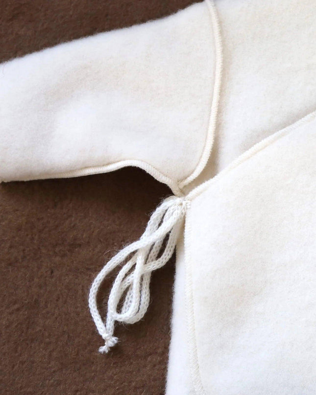 Wollen Baby / Newborn vestje - merinowol fleece - Naturel - Lille Barn - With ♥ for the smallest