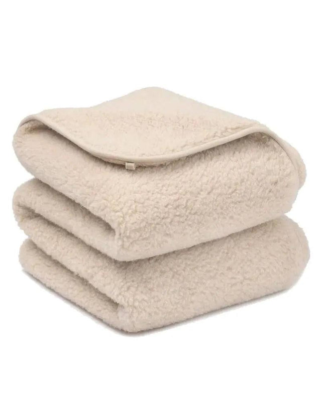 Ledikantdeken merinowol 2 laags - 93x135cm - Amandel - Lille Barn - With ♥ for the smallest