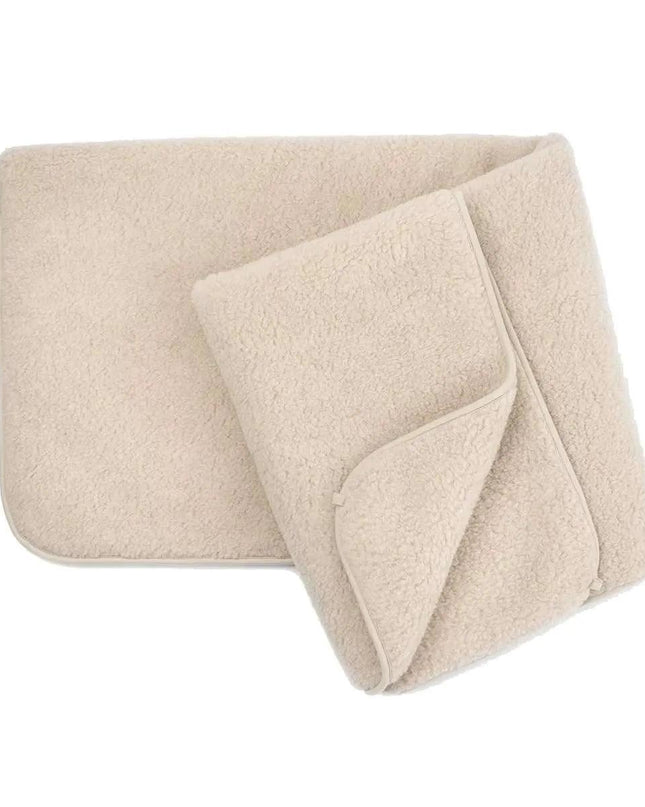 Ledikantdeken merinowol 2 laags - 93x135cm - Amandel - Lille Barn - With ♥ for the smallest