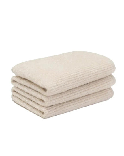 Wollen onderlegger / onderdeken ledikant met rib structuur – merinowol – 60x120cm - Lille Barn - With ♥ for the smallest