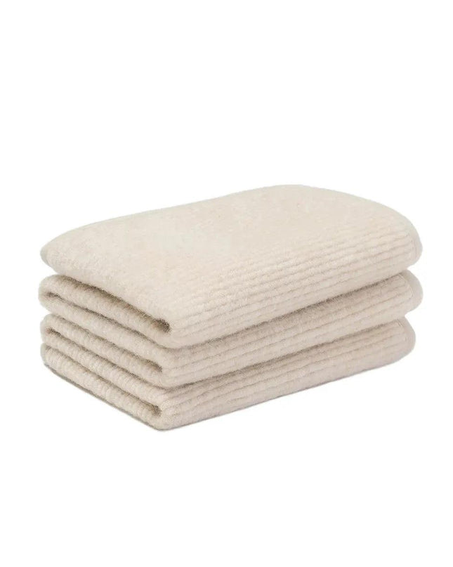 Wollen onderlegger / onderdeken ledikant met rib structuur – merinowol – 60x120cm - Lille Barn - With ♥ for the smallest