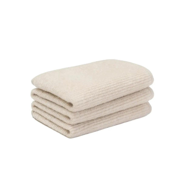 Wollen onderlegger / onderdeken ledikant met rib structuur – merinowol – 60x120cm