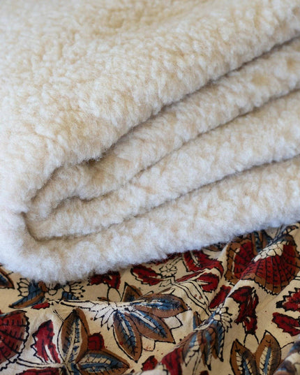 Wollen wiegdeken 2 laags - 75 x 100cm - Merinowol - Amandel - Lille Barn - With ♥ for the smallest