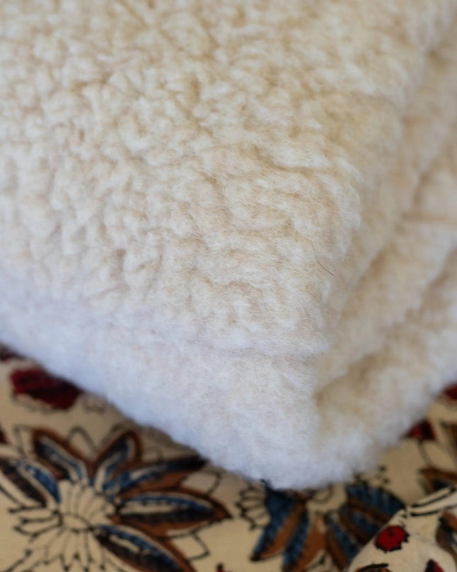 Wollen wiegdeken - 75x100cm - Enkellaags - Merinowol - Amandel - Lille Barn - With ♥ for the smallest