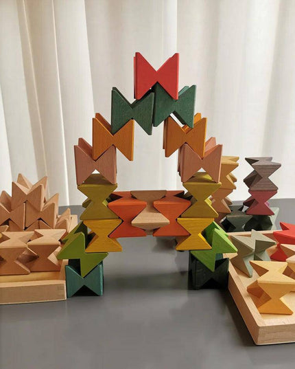 Houten Vlinder Blokken - Montessori speelgoed - Lille Barn - With ♥ for the smallest