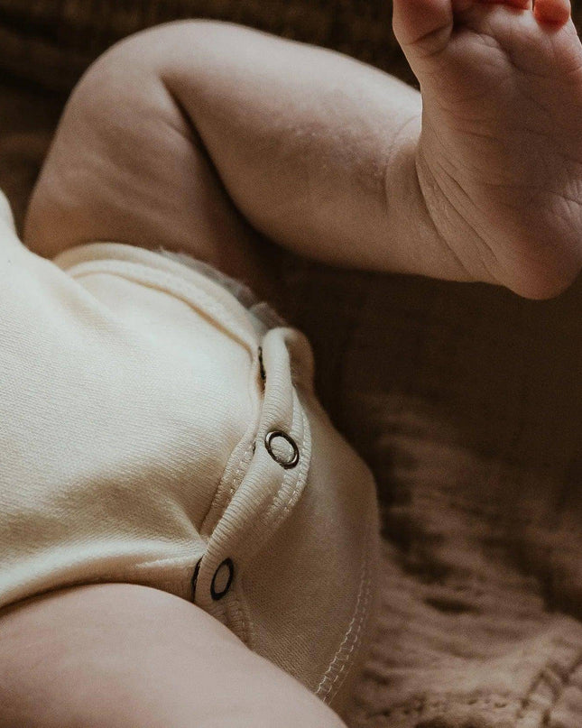 Wollen Overslagromper lange mouw – Merinowol - Naturel - Lille Barn - With ♥ for the smallest