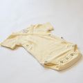 Ulds overslags romper kort ærme – Merinowol - Naturel - Lille Barn - With ♥ for the smallest