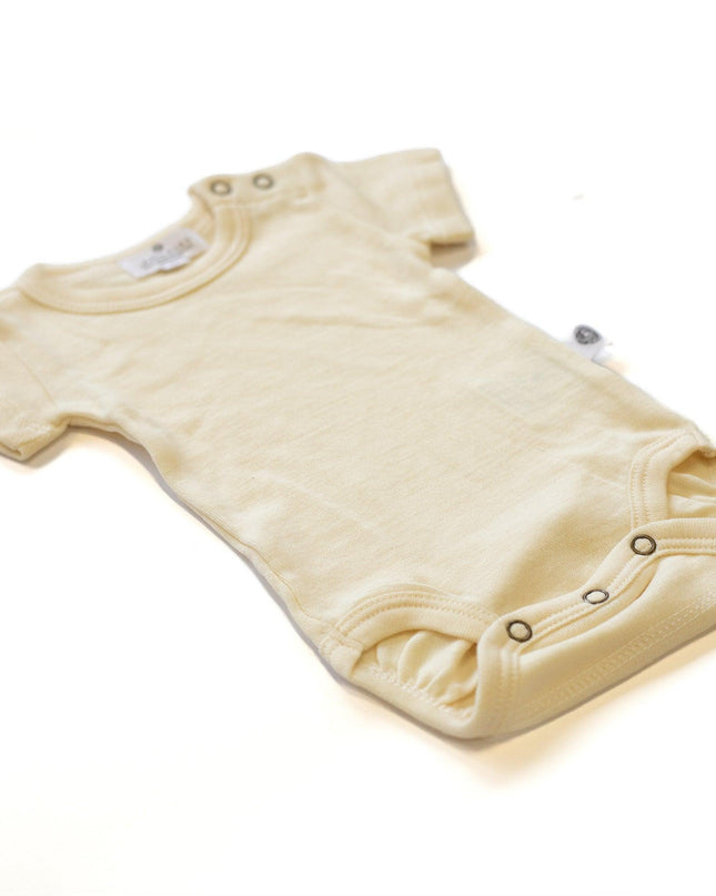 Wollen Romper korte mouw – Merinowol - Naturel - Lille Barn - With ♥ for the smallest