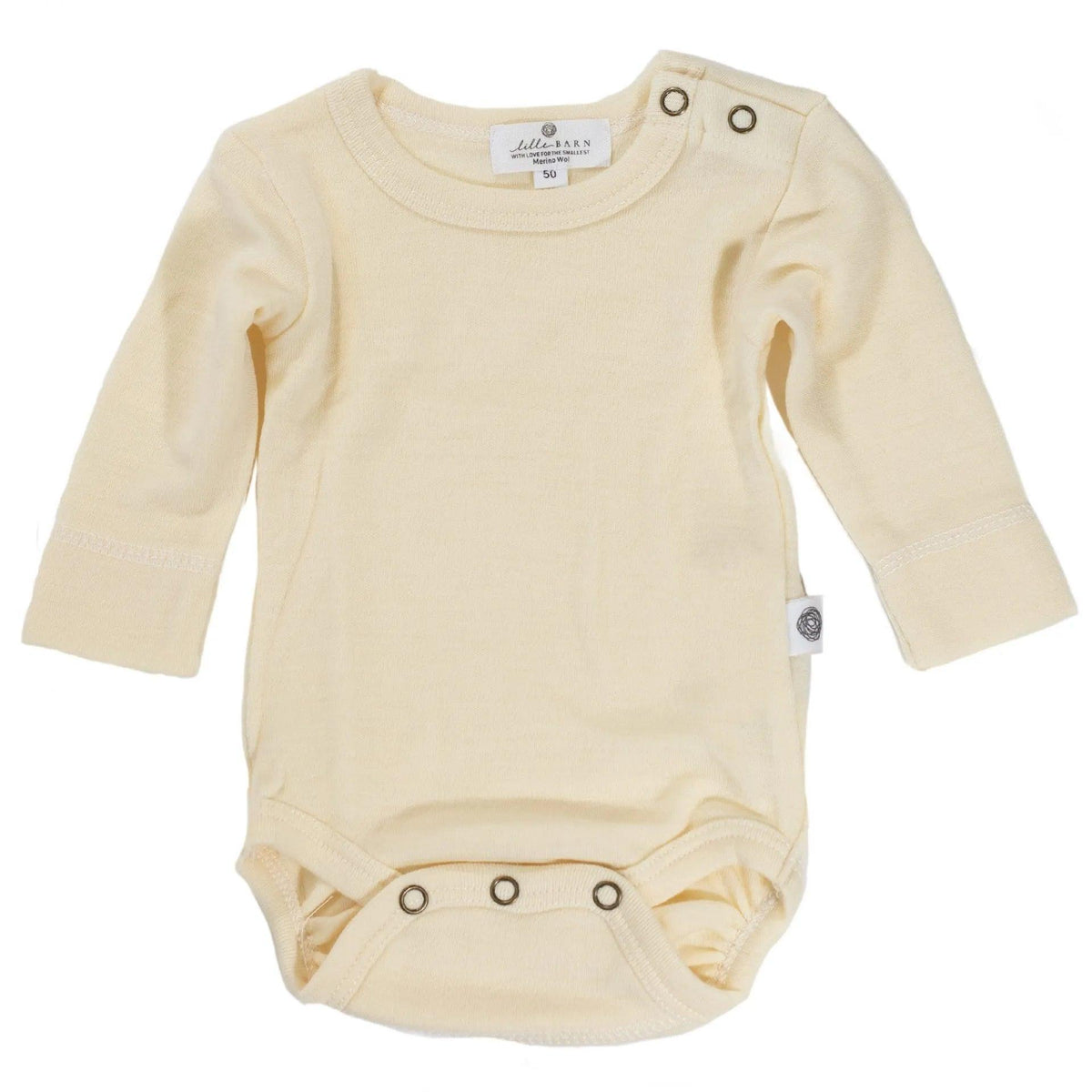 Ulds Romper lange ærmer – Merinowol - Naturel - Lille Barn - With ♥ for the smallest