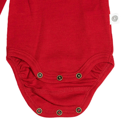 Wollen Romper lange mouw – Merinowol - Savvy red - Lille Barn - With ♥ for the smallest
