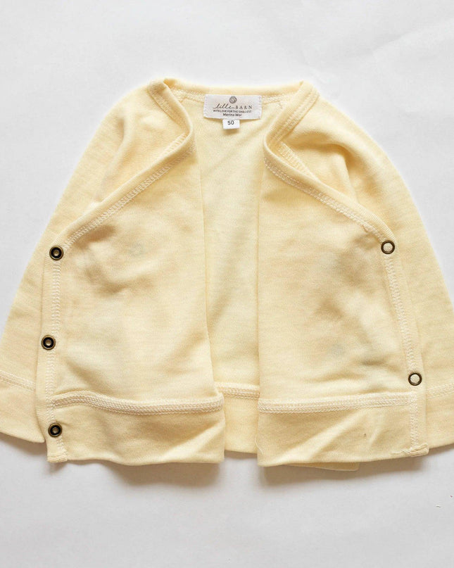 Baby wollen overslag trui – Merinowol - Naturel - Lille Barn - With ♥ for the smallest