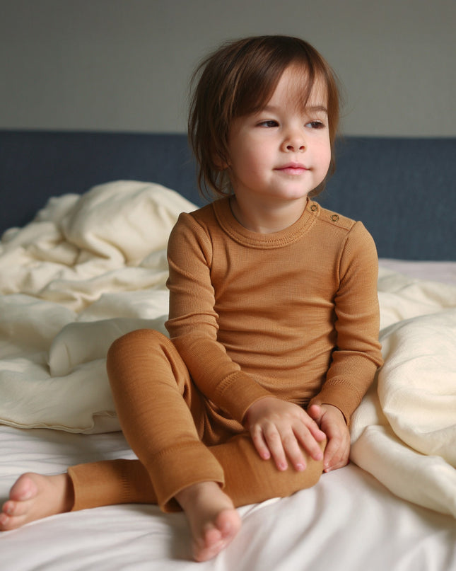 Wollen baby- kindertrui - Merinowol - Argan oil